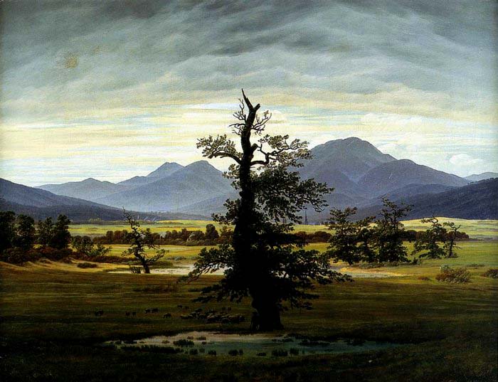 Caspar David Friedrich Village Landscape in Morning Light